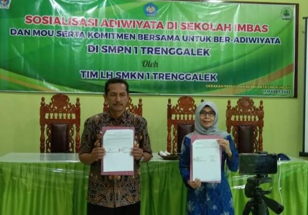 SNESA Menuju Adiwiyata Nasional,"Sosialisasi Adiwiyata Dari Tim LH SMKN 1 Trenggalek"