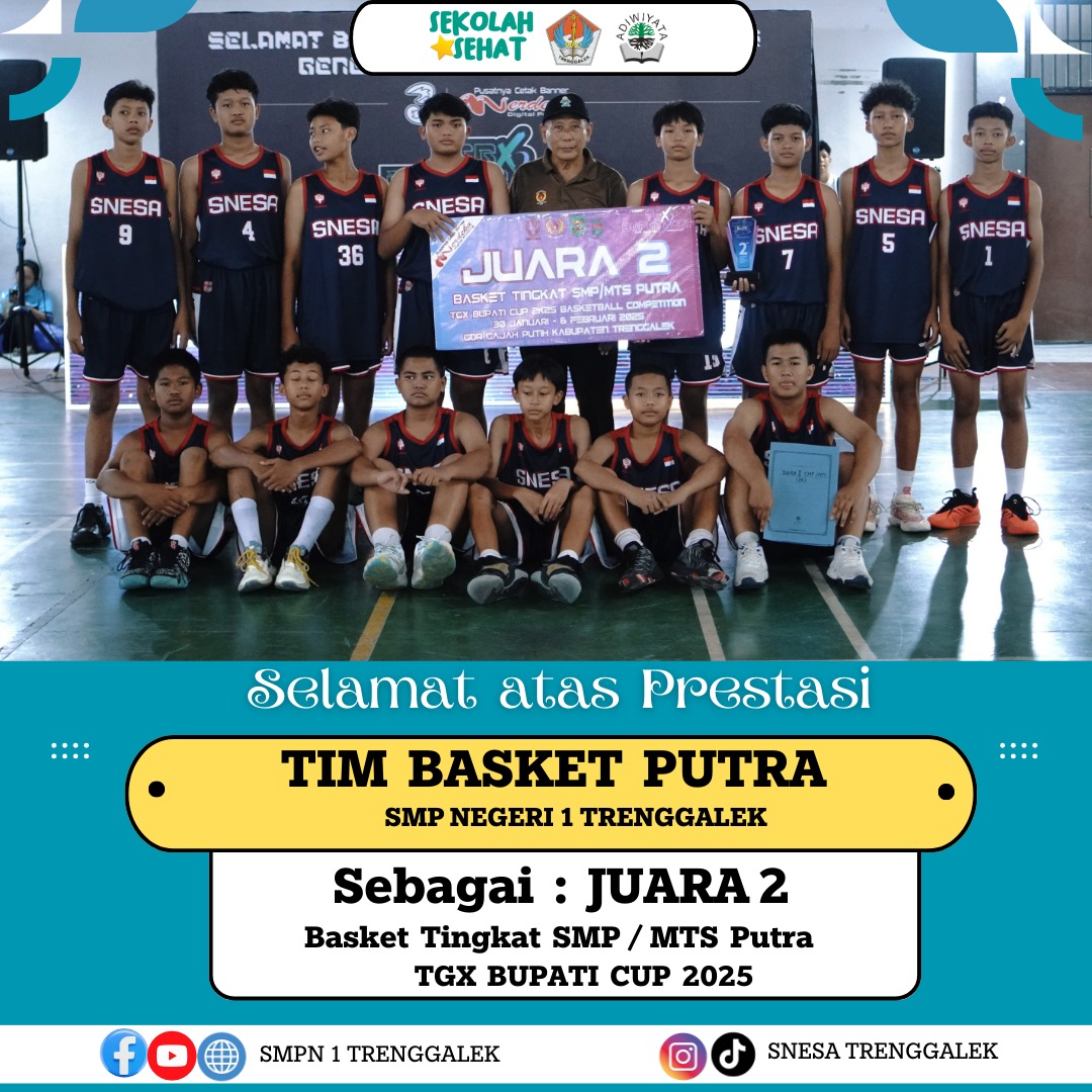 Juara 2 Putra Turnamen Basket Bupati Cup 2025