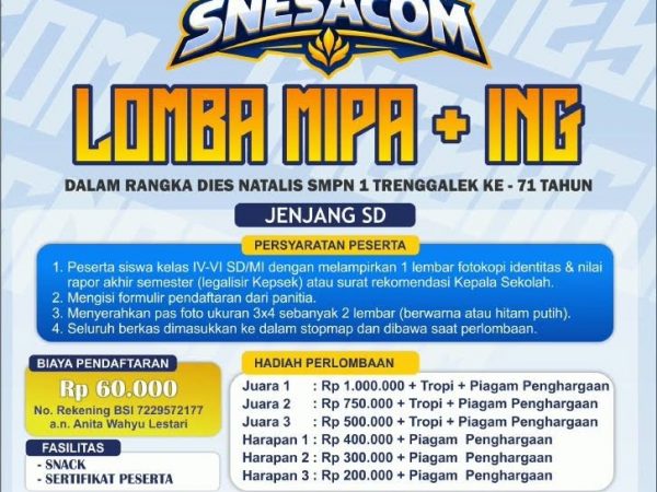 Punya bakat Matematika IPA dan Bahasa Inggris? Saatnya tunjukkan kemampuanmu!