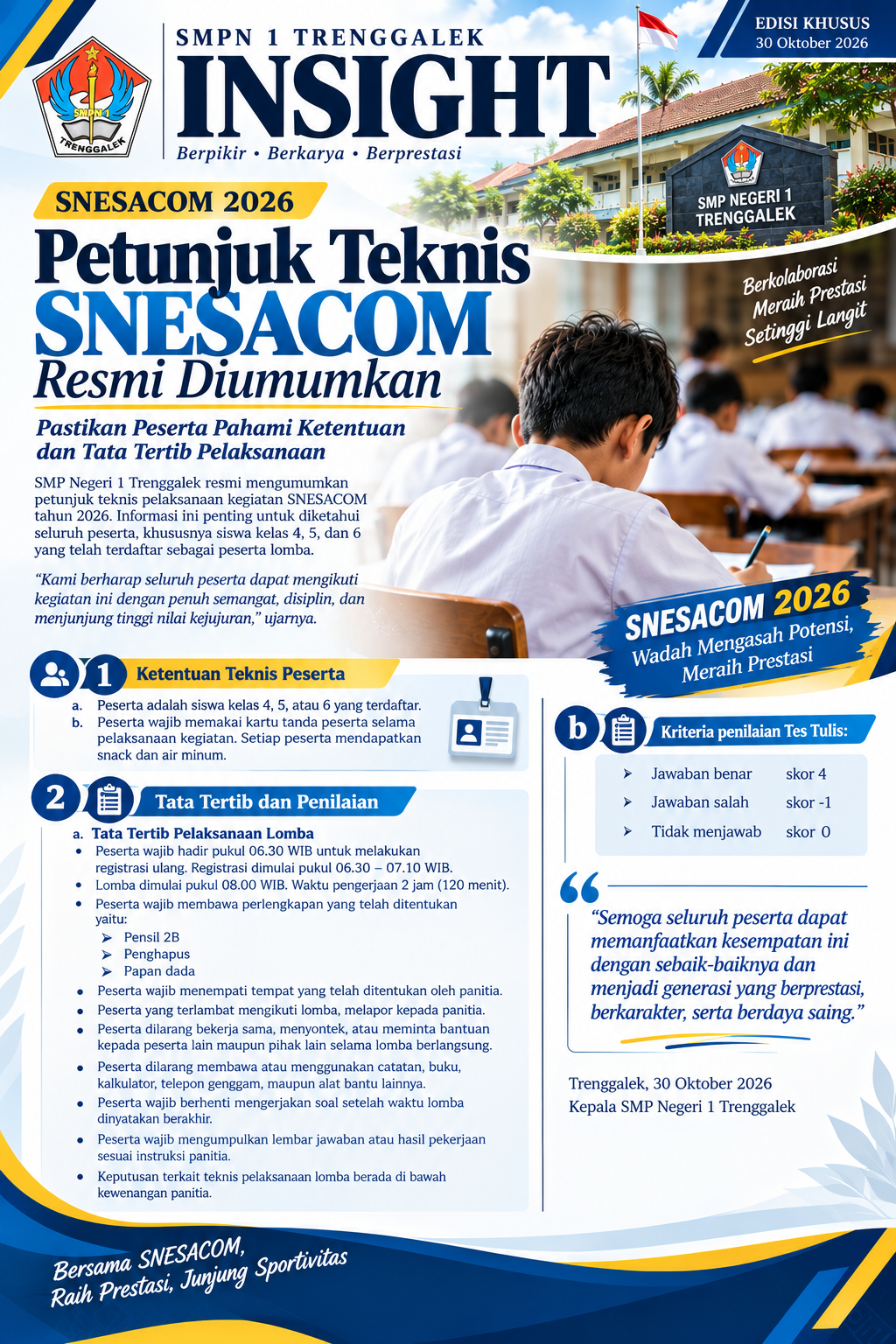 Panggung Adu Kecerdasan Segera Dimulai! Ini Panduan SNESACOM 2026 Panggung Adu Kecerdasan Segera Dimulai! Ini Panduan SNESACOM 2026